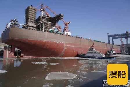 渤船重工21万吨散货船23号船实现下水节点