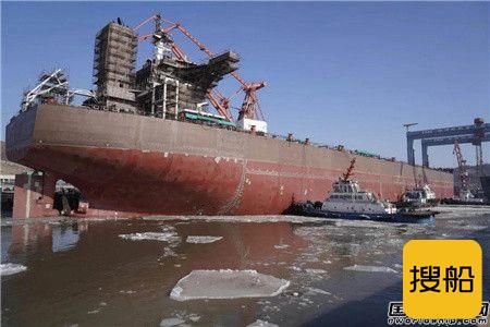 渤船重工21万吨散货船23号船顺利下水