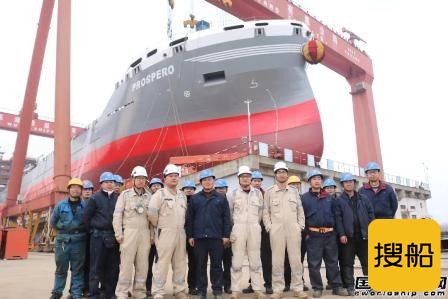 芜湖造船厂下水全球首艘22000吨混合动力化学品船