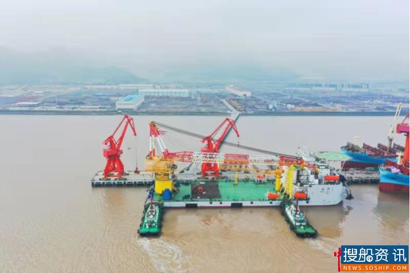 中国船级社浙江分社顺利完成15000吨风电安装坐底箱型平台项目改装和入级检验