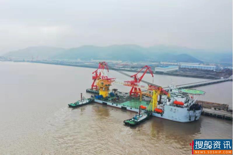 中国船级社浙江分社顺利完成15000吨风电安装坐底箱型平台项目改装和入级检验