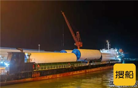 青船造船厂首批海上风电塔筒项目交付