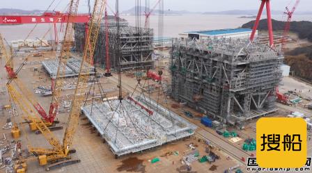 惠生海工Arctic LNG 2项目四号海工模块完成封顶