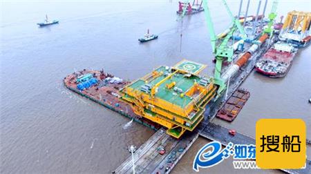 韩通赢吉重工建造国电投H7海上升压站即将发运