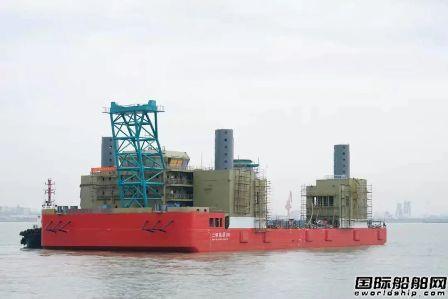 三峡集团投资建造首艘海上风电安装平台下水