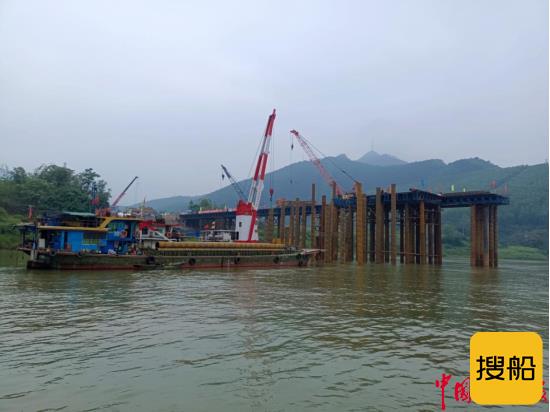肇庆海事“问诊”杨梅西江特大桥施工船舶，保障重大项目涉水施工顺利进行
