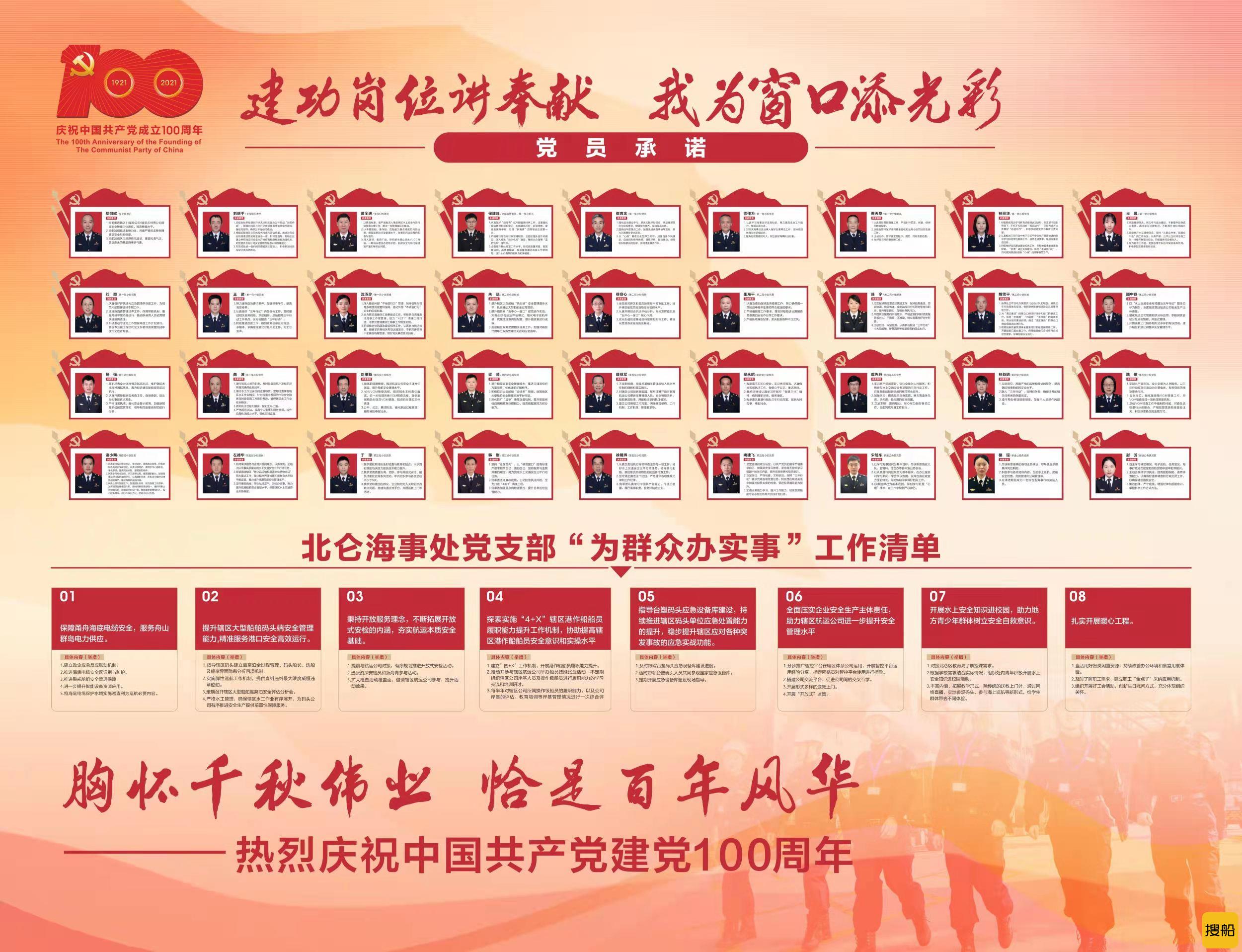 百件实事迎百年 宁波北仑海事处扎实推进108项党员承诺践诺见效
