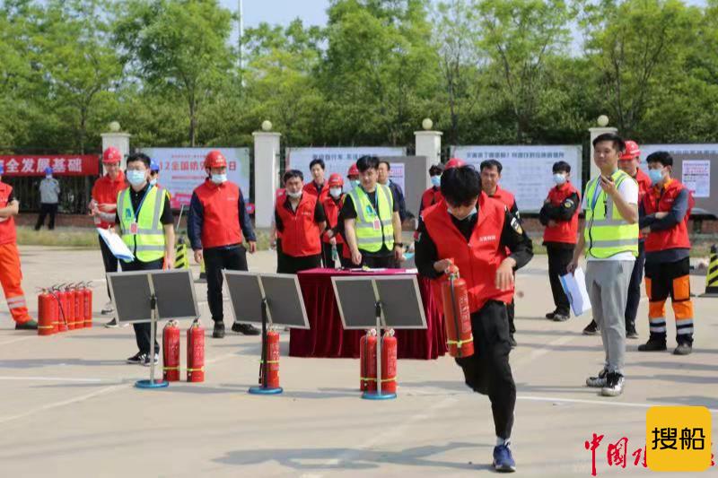 天津东疆举办应急技能大赛暨微型消防站比武