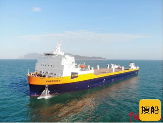 全球最大火车专用运输船在黄埔文冲交付