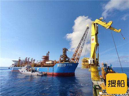 中国海油首次自主完成深水海底电缆水平式铺设