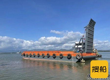 航通船业自主设计建造两艘49.8米甲板驳同时交付