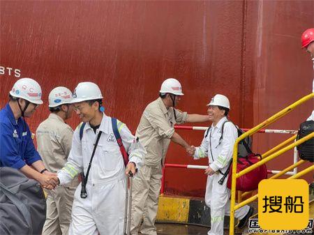 外高桥造船21万吨散货船H1484船试航凯旋