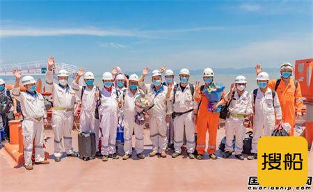 舟山中远海运重工一艘11.3万吨原油轮完成试航顺利返航