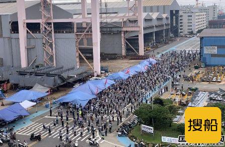 拖欠奖金3年!现代重工白领加入“战队”声援工人