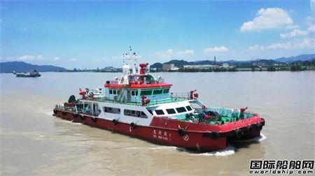 江龙船艇交付惠州大亚湾600吨级沿海消防船“惠湾消1”号