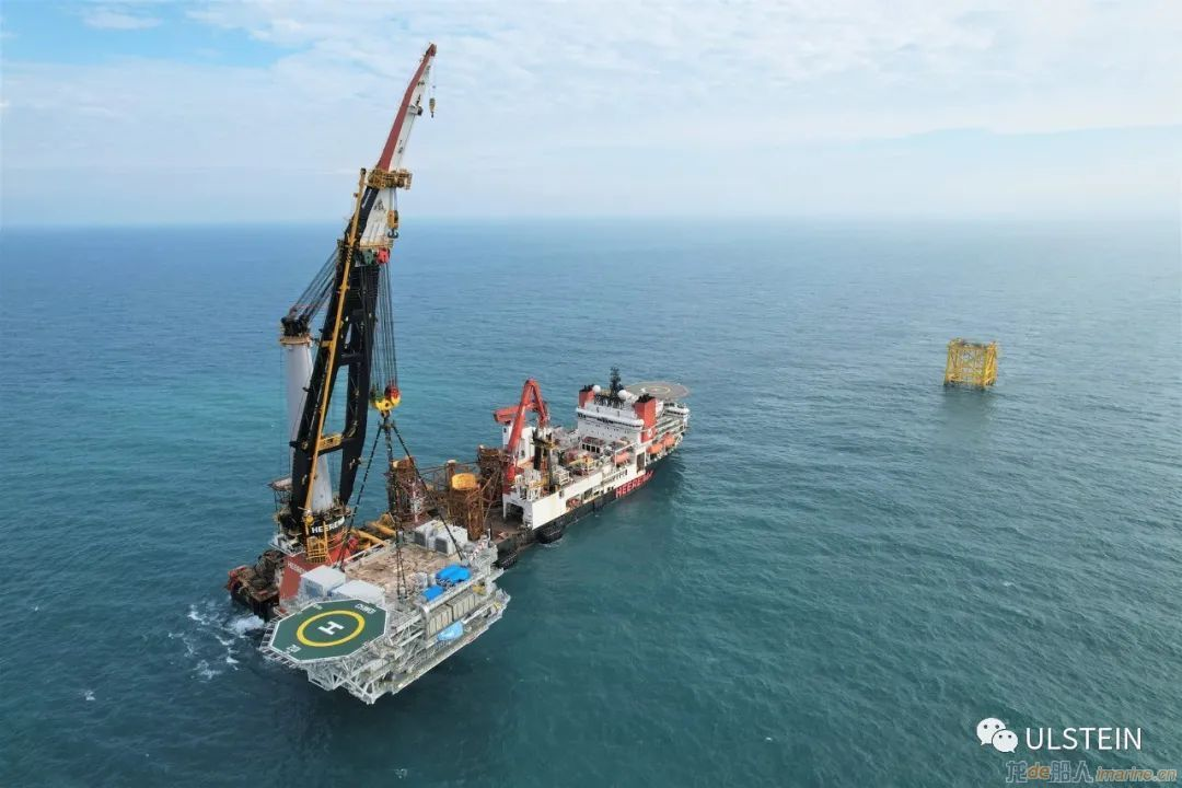 乌斯坦设计4000t重吊船完成台湾地区首台海上升压站安装