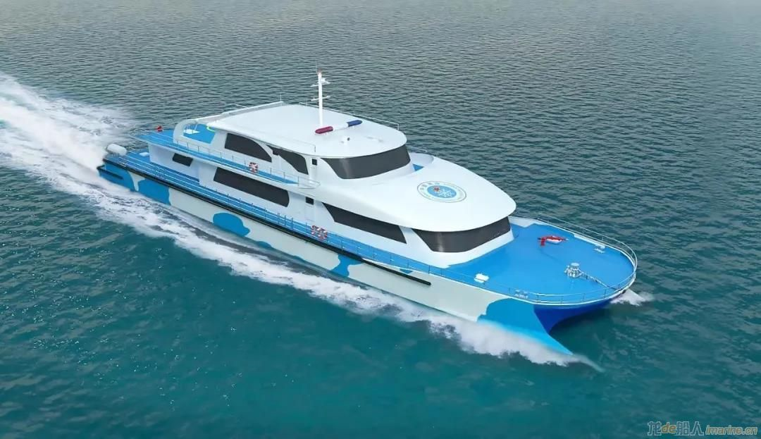 六〇五院自主研发的国内首艘200吨级双体渔政执法船完成送审设计