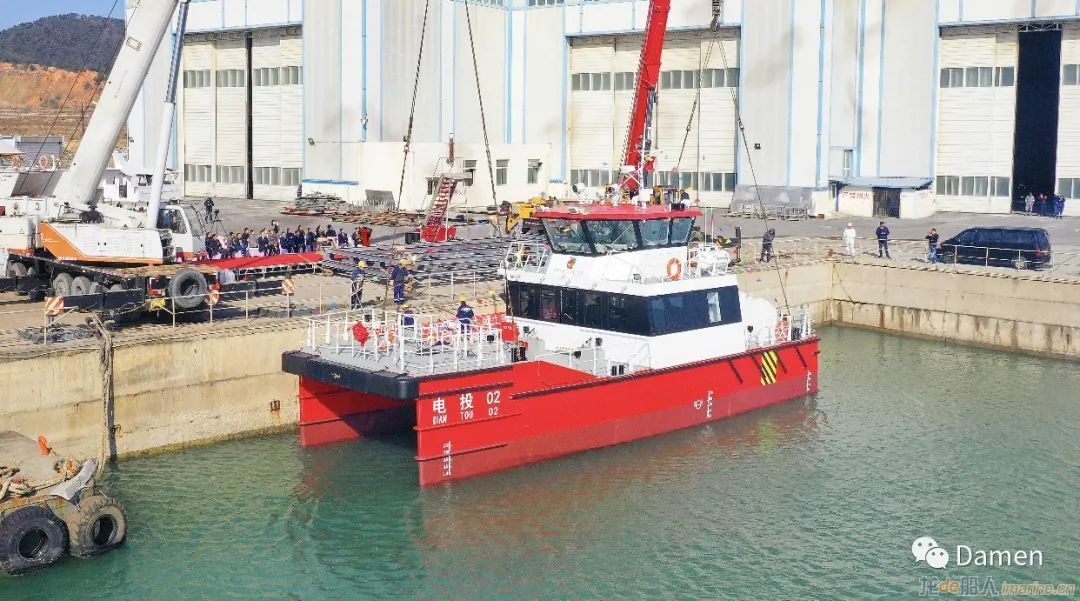 欧伦船业交付第6艘斧式船艏风电运维船