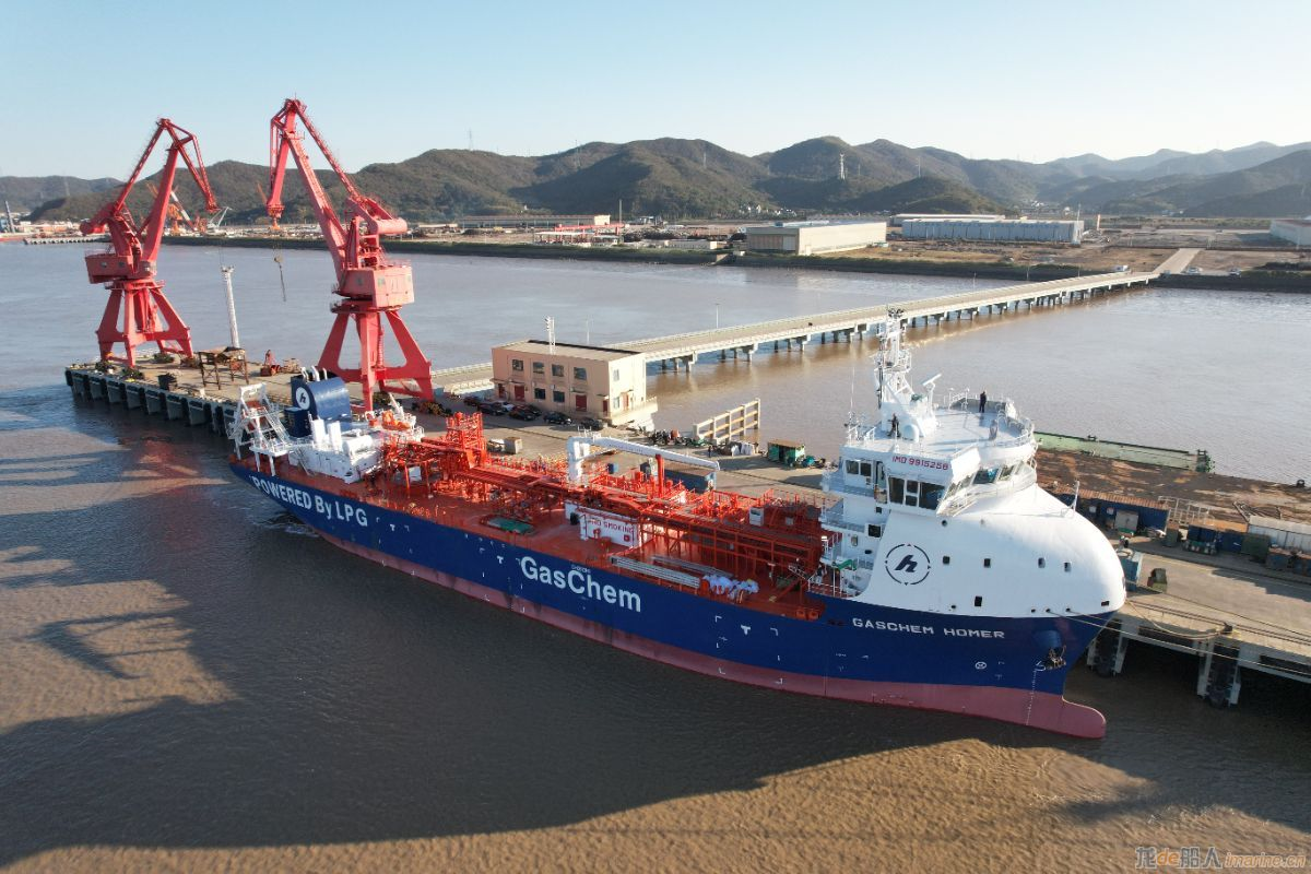 南通中集太平洋海工交付全球首艘双燃料全压式LPG船