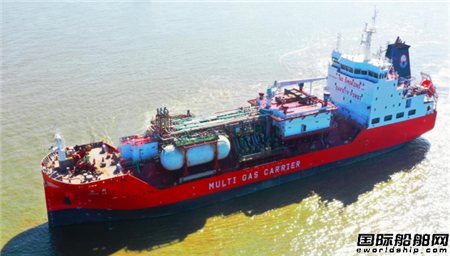 中国一冶承接整船LNG船罐工程助力我国首艘双燃料多用途气体船