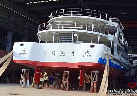  江龙船艇建造普陀水上客运新观光客船下水,
