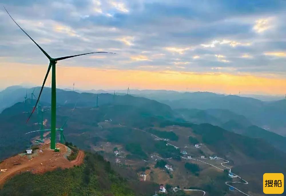 中国能建承建大唐四川广元罗圈岩风电项目全部风机吊装完成