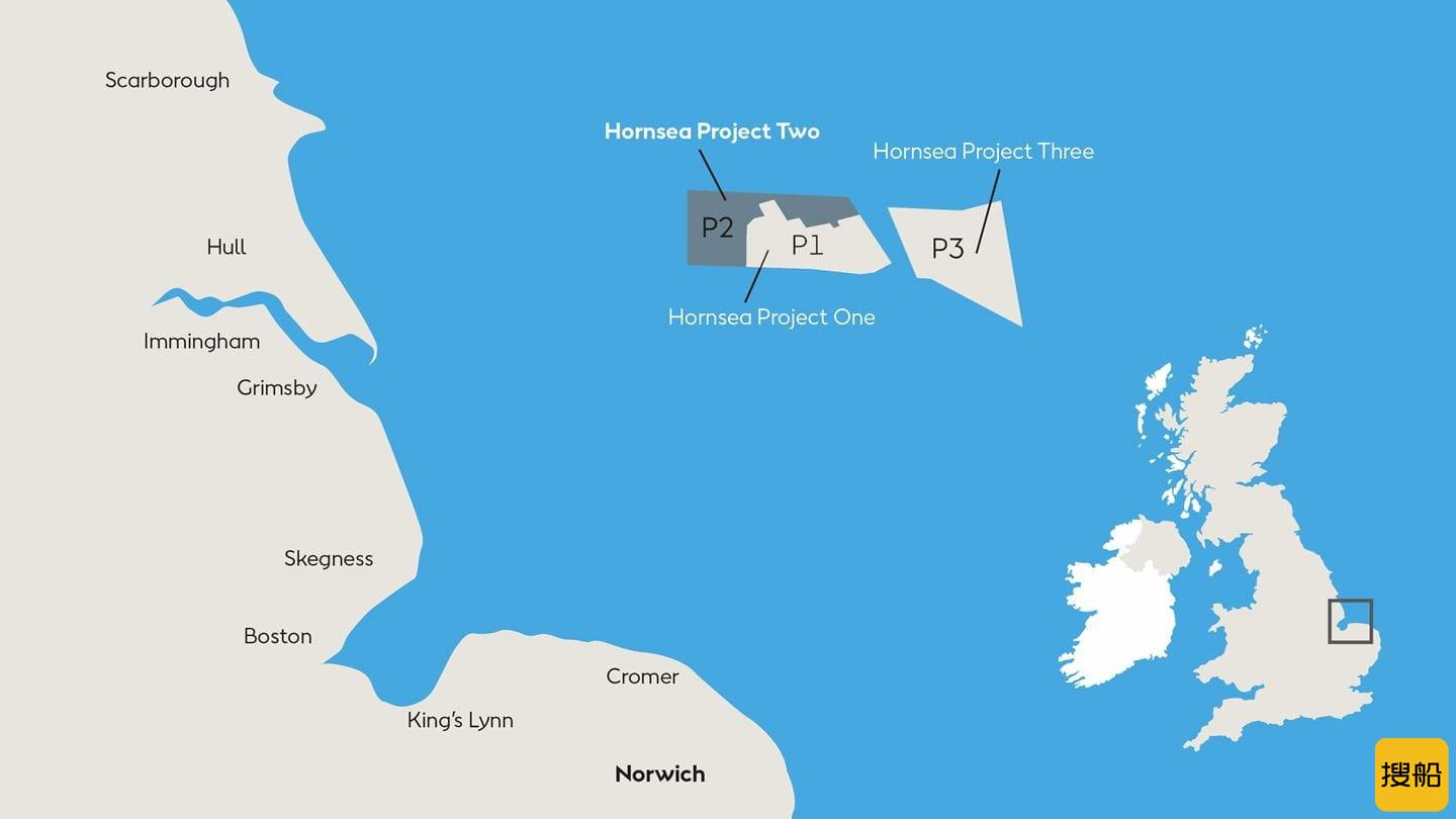 世界最大海上风电场“Hornsea 2”安装第一台风机