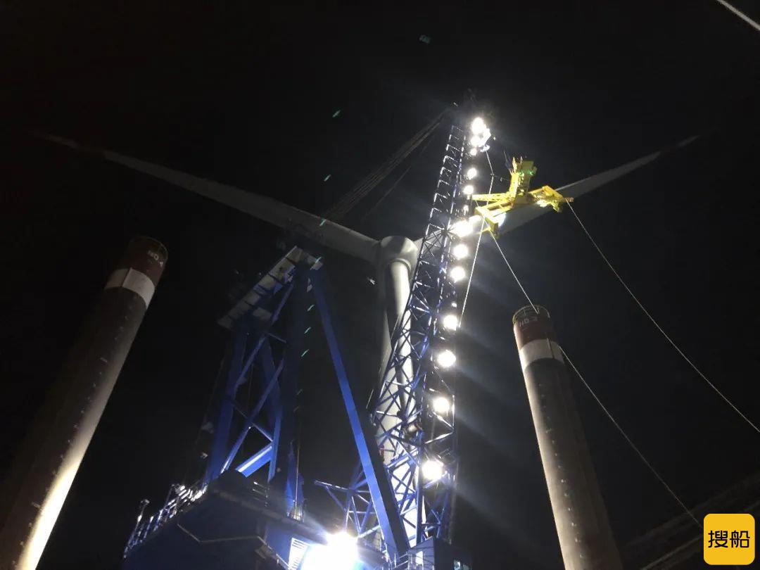 汕头首个海上风电项目完成第9根钢管桩沉桩+首台风机吊装