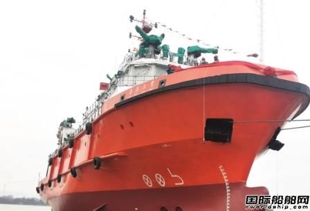 新扬船舶建造青岛1200吨消防船“青消三号”下水,