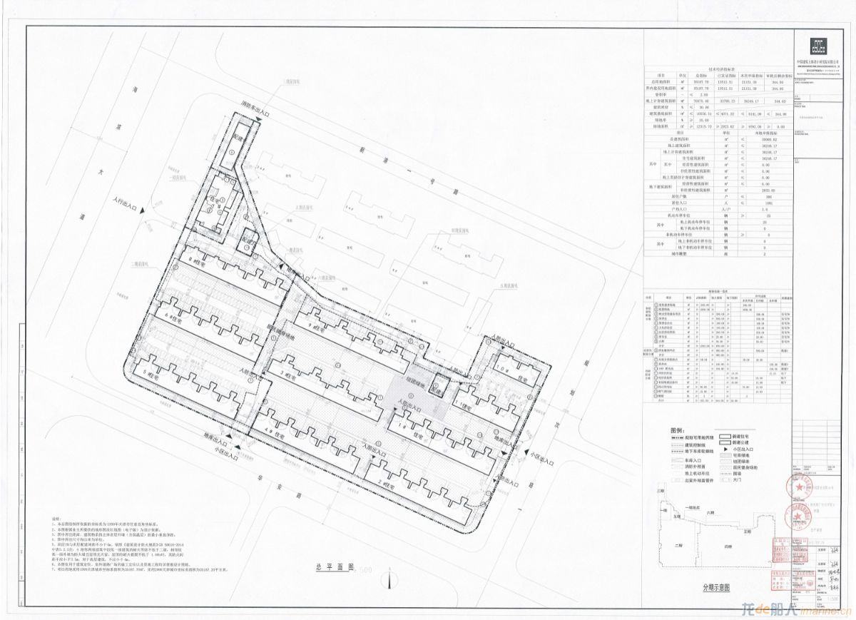 新港船厂住宅项目建筑设计方案总平面图调整