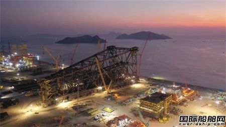  海油工程建造亚洲第一深水导管架 “海基一号”完工,