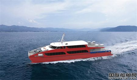  江龙船艇一艘299客位全铝合金双体高速客船开工建造,