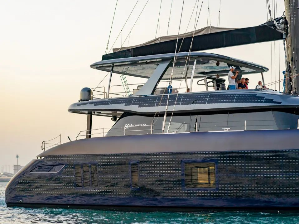 Sunreef Yachts发布太阳能电动双体帆船Sunreef 80 Eco:绿色游艇的解决方案