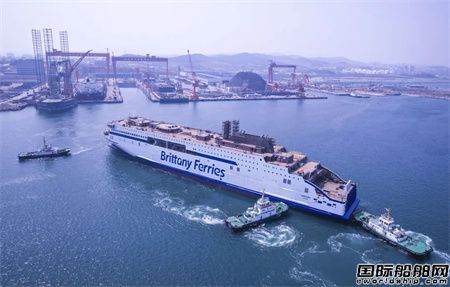 威海金陵为STENA建造第九艘高端客滚船下水,