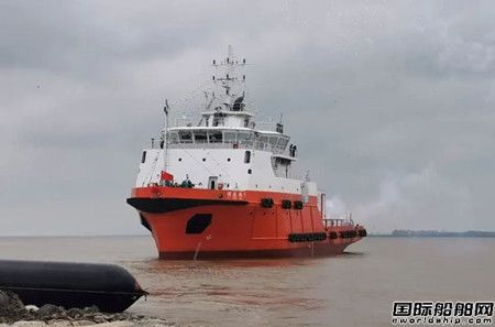  万隆船舶重工建造台州最大10000马力拖轮顺利下水,