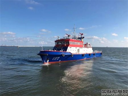 中船广西建造三亚300吨消防船离厂启航即将交付,