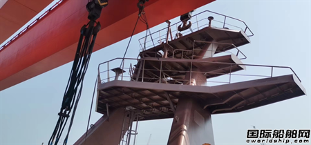  招商工业建造升级版14000kW巡航救助船全船结构成型,