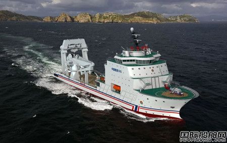  招商工业建造升级版14000kW巡航救助船全船结构成型,