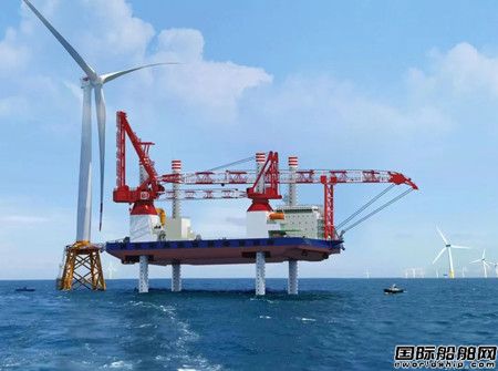  武汉船机总包两座1200T风电安装平台开工,