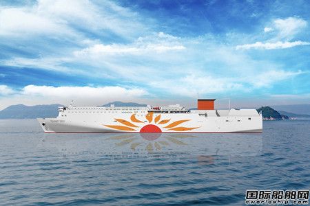  三菱重工为商船三井建造第2艘LNG动力客滚船命名下水,
