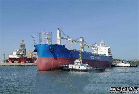 大连中远海运重工一艘62000吨多用途纸浆船完成试航