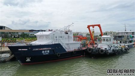江龙船艇承建澳门海事及水务局航标及清障工程船下水,