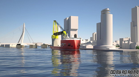  乌斯坦发布8000吨风电重吊安装船设计,