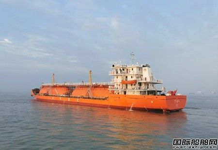 扬州金陵首制3300方LPG船圆满完成试航任务