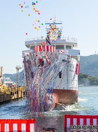 三菱造船为大岛商船建造实习船“大岛丸”号命名下水