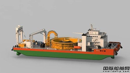 海新船务重工建造10000吨级新型海缆船开工,