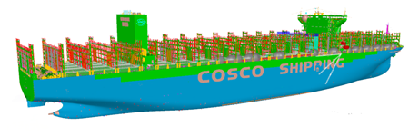  扬州中远海运重工顺利完成14000TEU集装箱船生产设计,