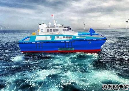  澳龙船艇建造国内首艘双模式高速风电运维船下水,