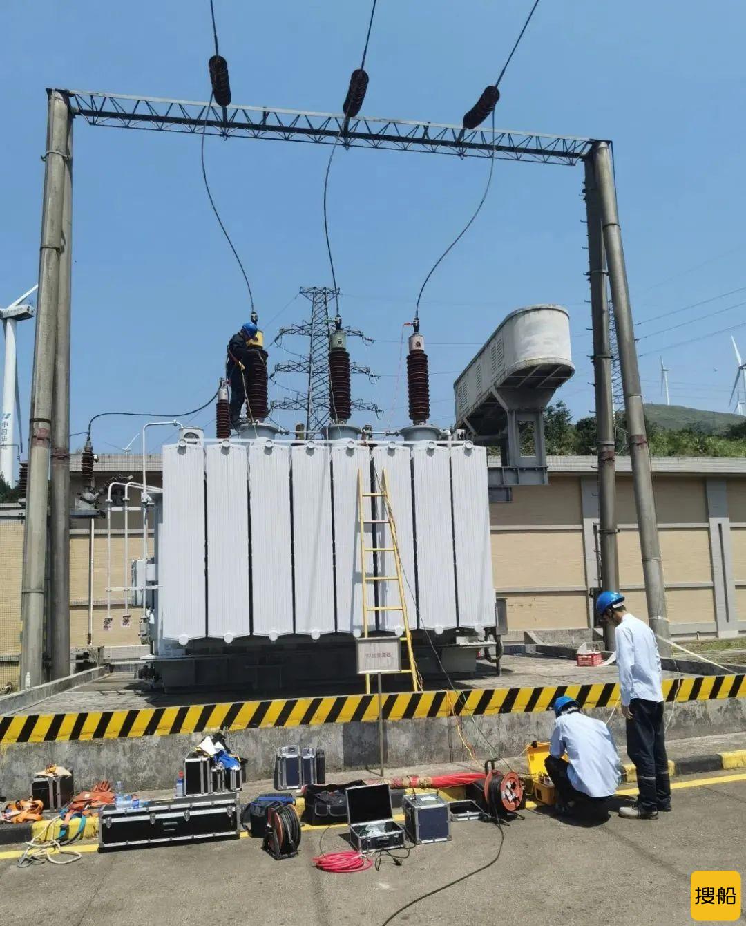 海电运维长乐项目部完成110kV升压站电气预防性试验,
