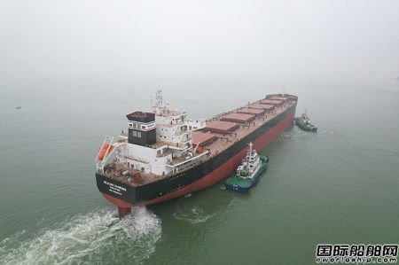 黄埔文冲85000吨散货船H3095圆满试航凯旋
